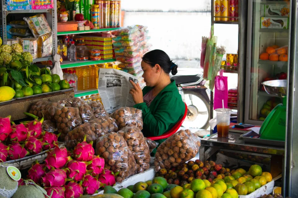 Khu soạn hàng và cân